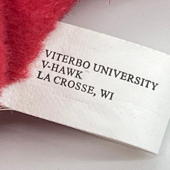 Viterbo University V Hawk Mascot Plush Stuffed Bird Red Yellow VU 6" - Picture 8 of 10